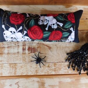 Gothic Skulls and Roses Neck and Back Support Pillow