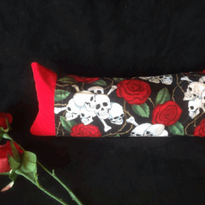 Gothic Skulls and Roses Neck and Back Support Pillow