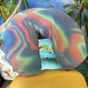 Groovy Pastel Waves Fleece Stool Cover