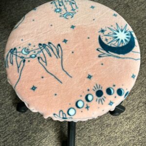 Psychic Moon and Stars Stool Cover Fleece